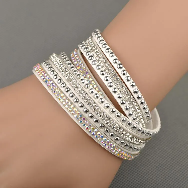 Fashion Wrap Multilayer Bracelets 12 Colors To Choose For Women