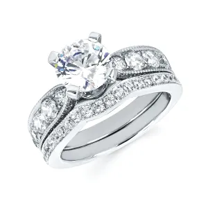 Forever Elegant&trade; 1 1/10 Ctw. Diamond Semi Mount shown with 1 1/2 Ct. Round Center Diamond in 14K Gold