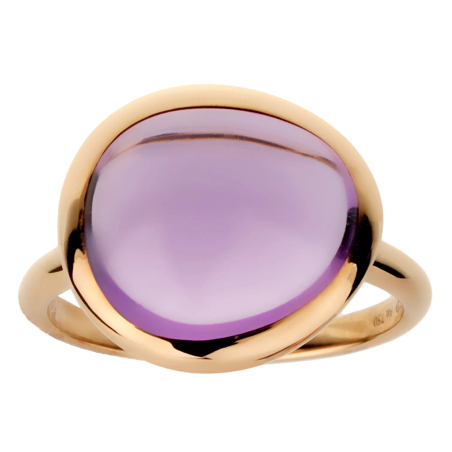 Fred of Paris 7ct Amethyst Rose Gold Cocktail Ring Size 6 3/4