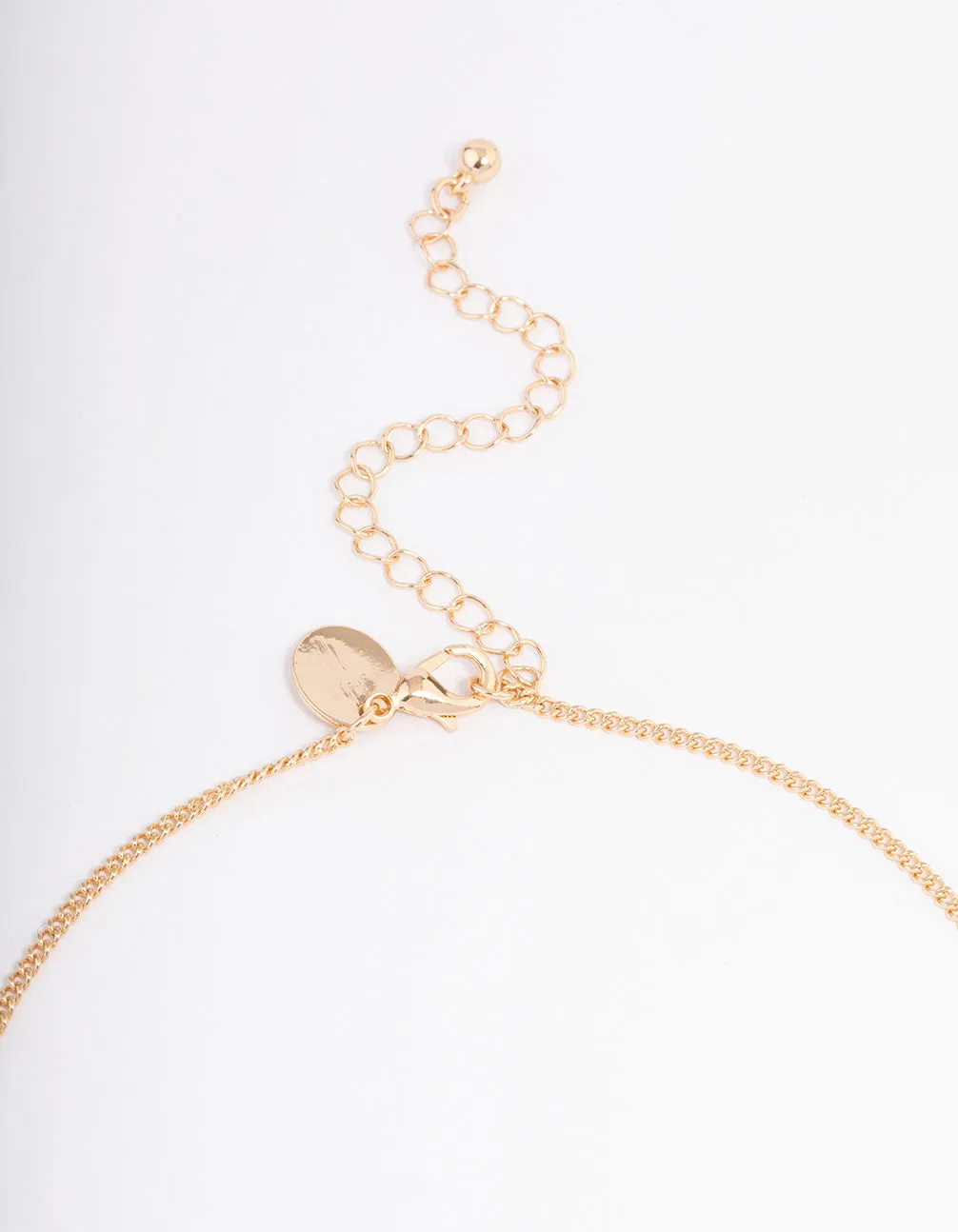 Gold Mini Pear Drop Pendant Necklace