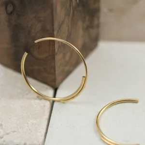 Gold plated silver hoop earrings N°5