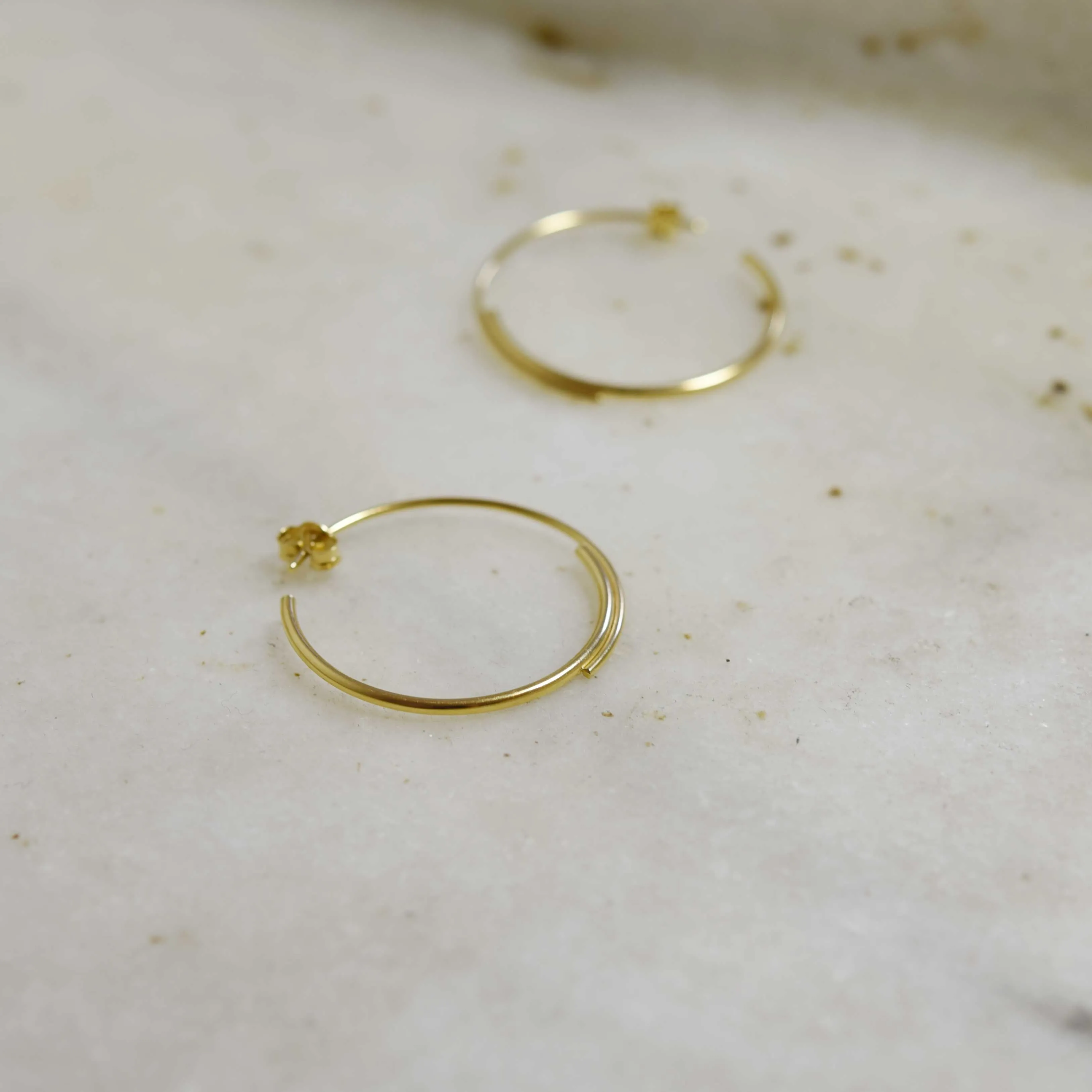 Gold plated silver hoop earrings N°5