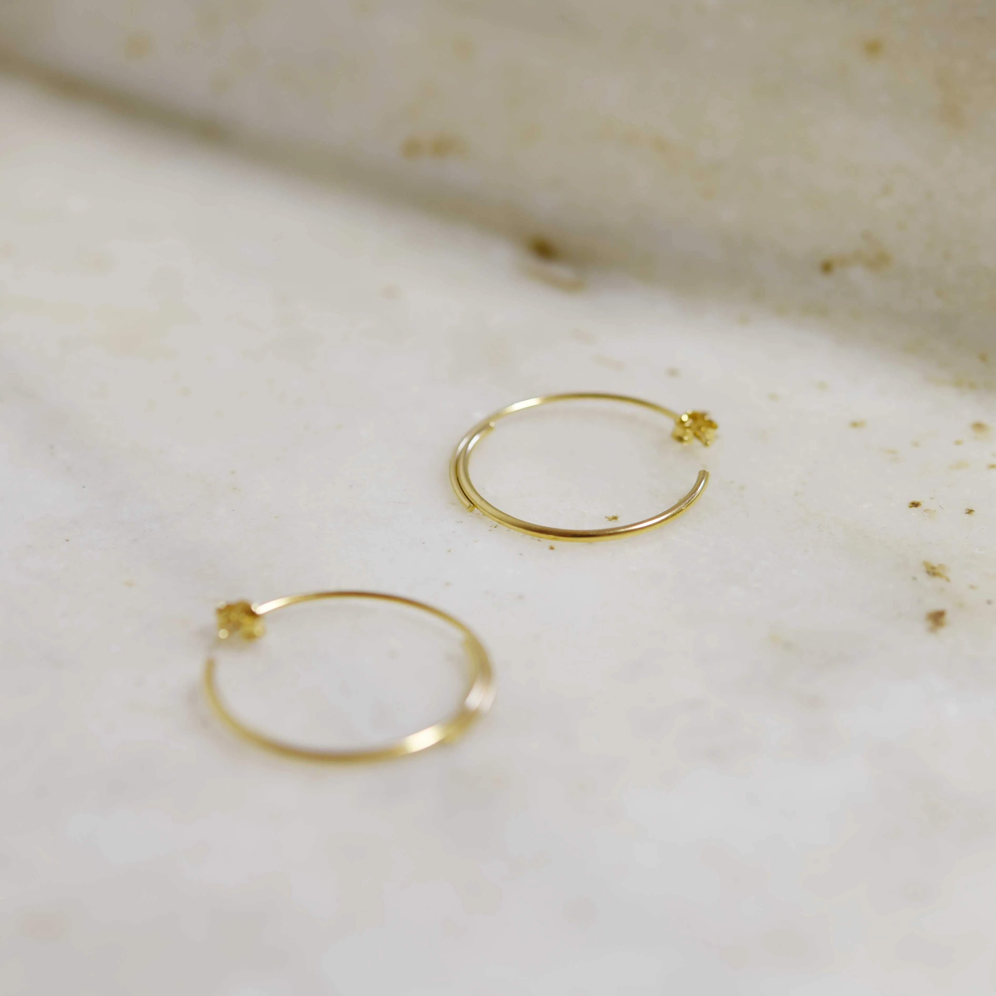 Gold plated silver hoop earrings N°5