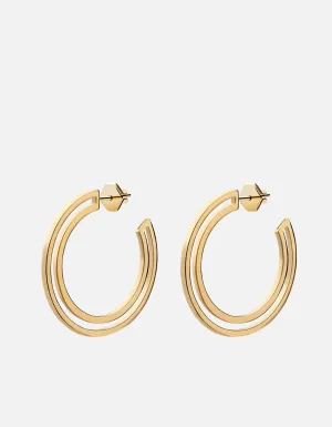 Hailee Hoop Earrings, Gold Vermeil