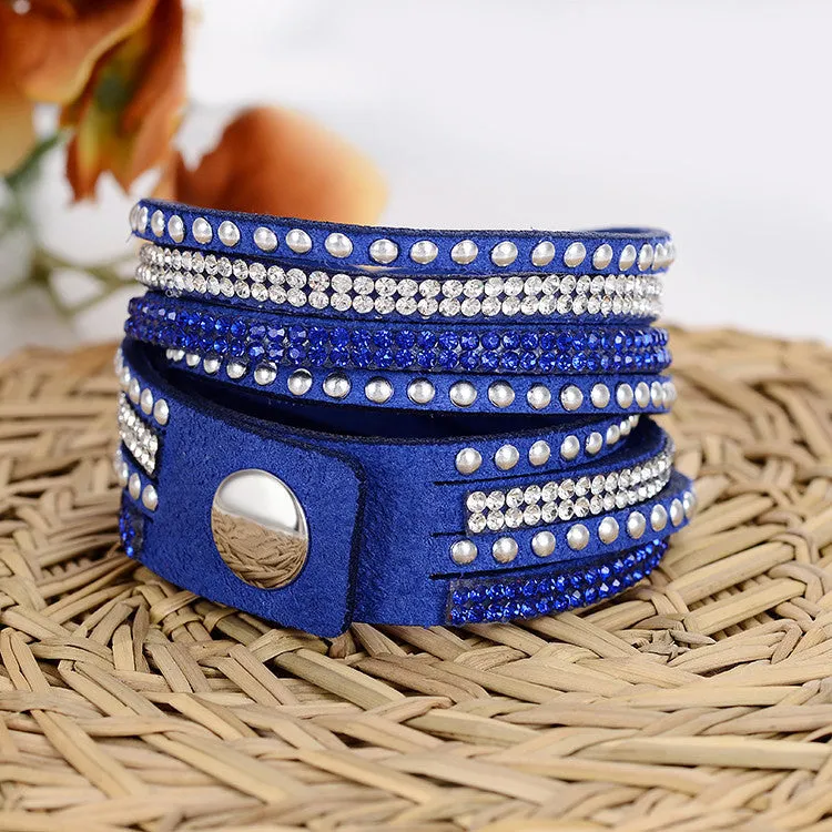 Handmade Unisex Multilayer Genuine Leather Bracelet Christmas Gift Bracelets Vintage Jewelry For Women Pulsera