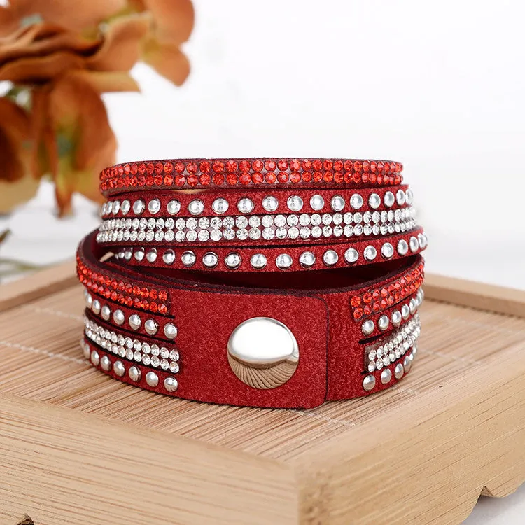 Handmade Unisex Multilayer Genuine Leather Bracelet Christmas Gift Bracelets Vintage Jewelry For Women Pulsera