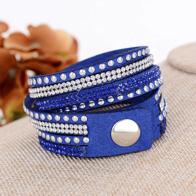 Handmade Unisex Multilayer Genuine Leather Bracelet Christmas Gift Bracelets Vintage Jewelry For Women Pulsera