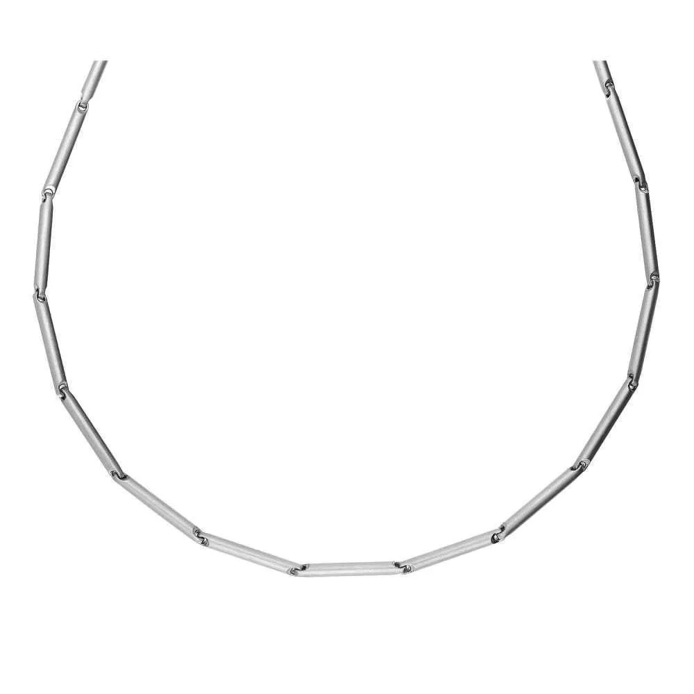 Henrich and Denzel Platinum bar link necklace