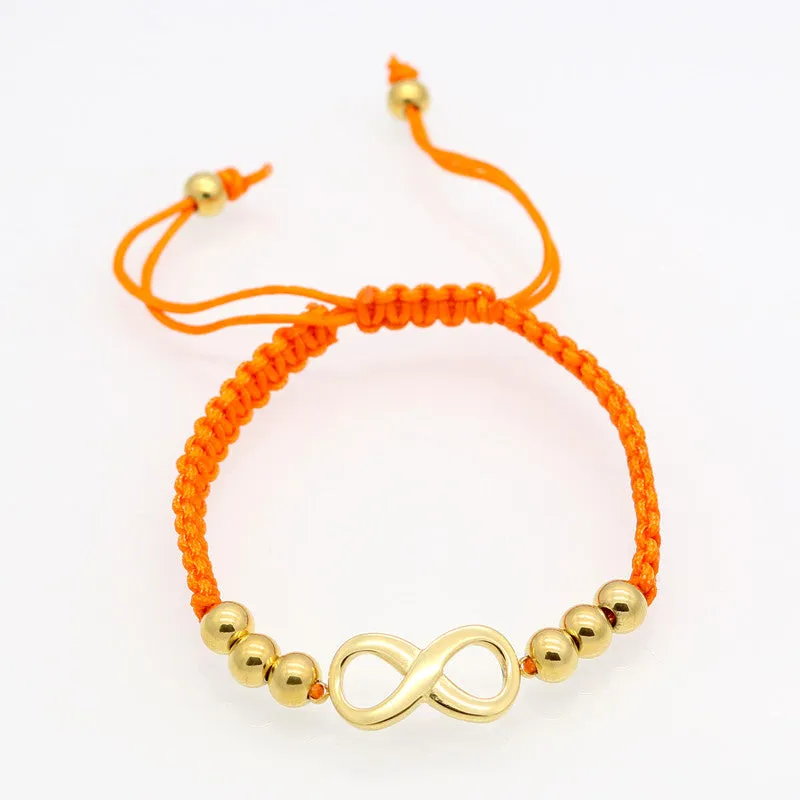 Hot Sell Fashion Luxury Brand Jewelry Nylon Rope Beautiful Gold Bracelet Fine Jewelry Heart-shaped Bracelet For Woman