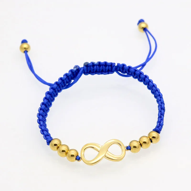 Hot Sell Fashion Luxury Brand Jewelry Nylon Rope Beautiful Gold Bracelet Fine Jewelry Heart-shaped Bracelet For Woman