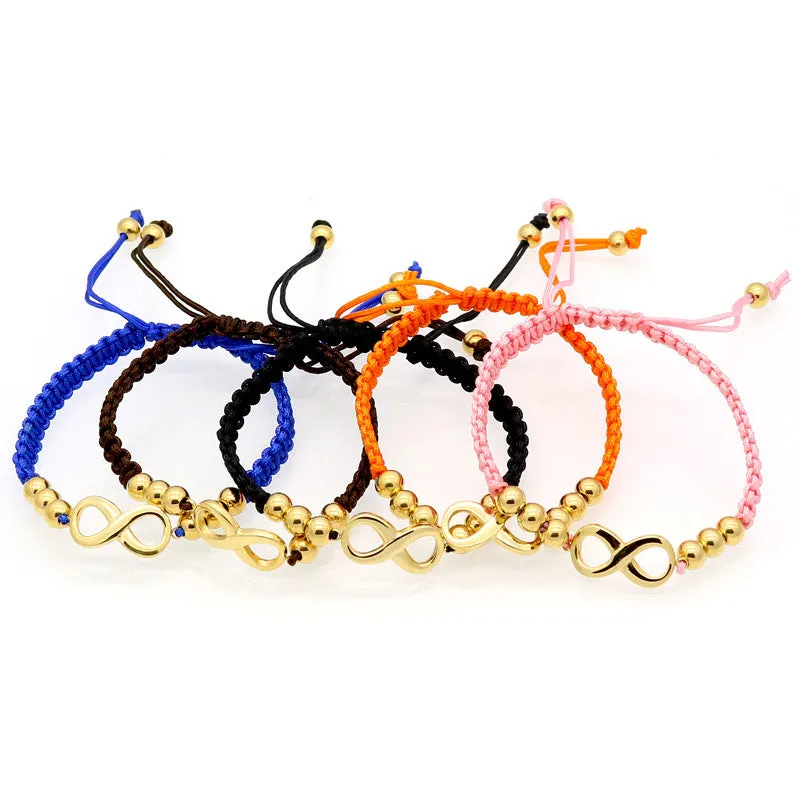 Hot Sell Fashion Luxury Brand Jewelry Nylon Rope Beautiful Gold Bracelet Fine Jewelry Heart-shaped Bracelet For Woman