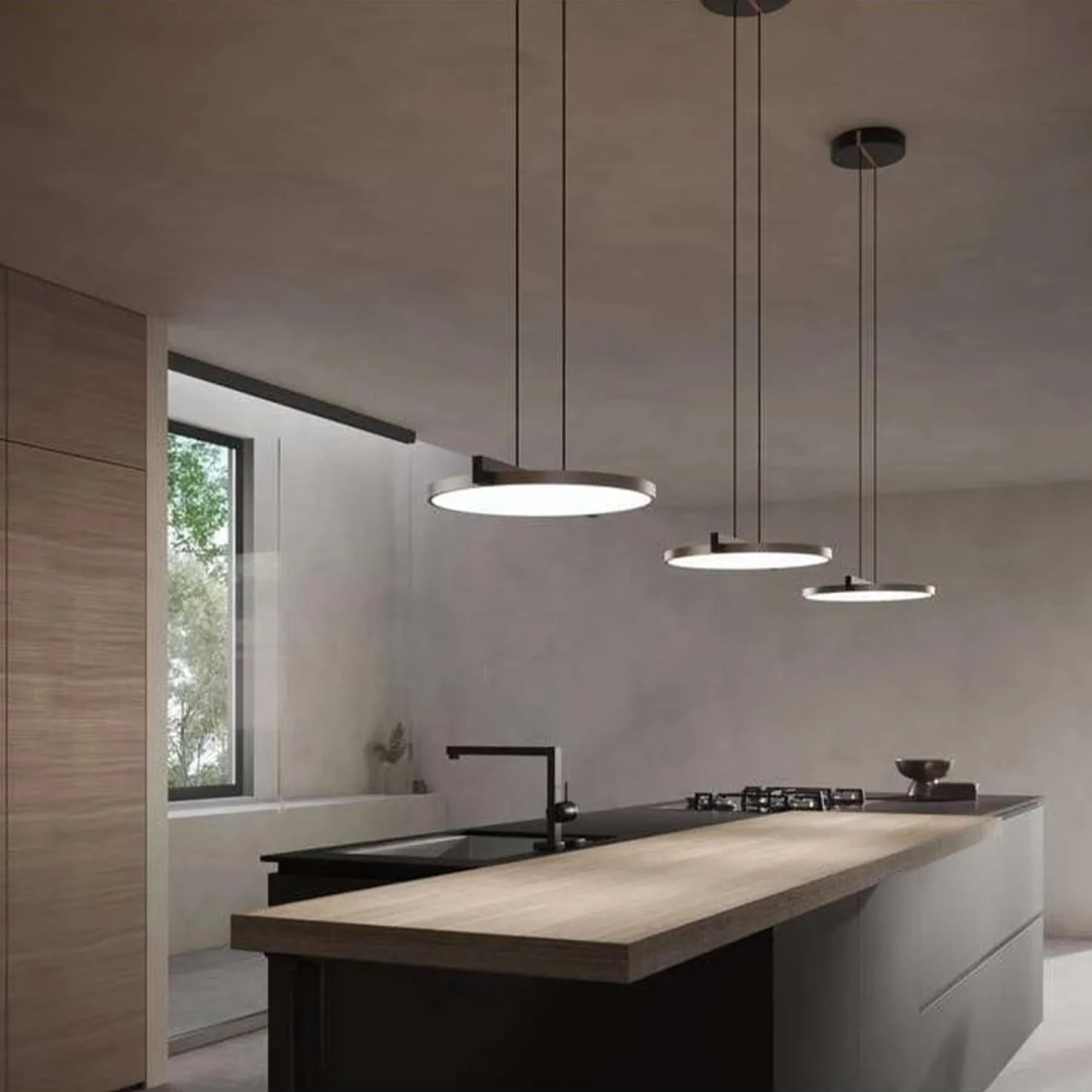 Inlay Linear Disc Pendant Light, S2 and S3