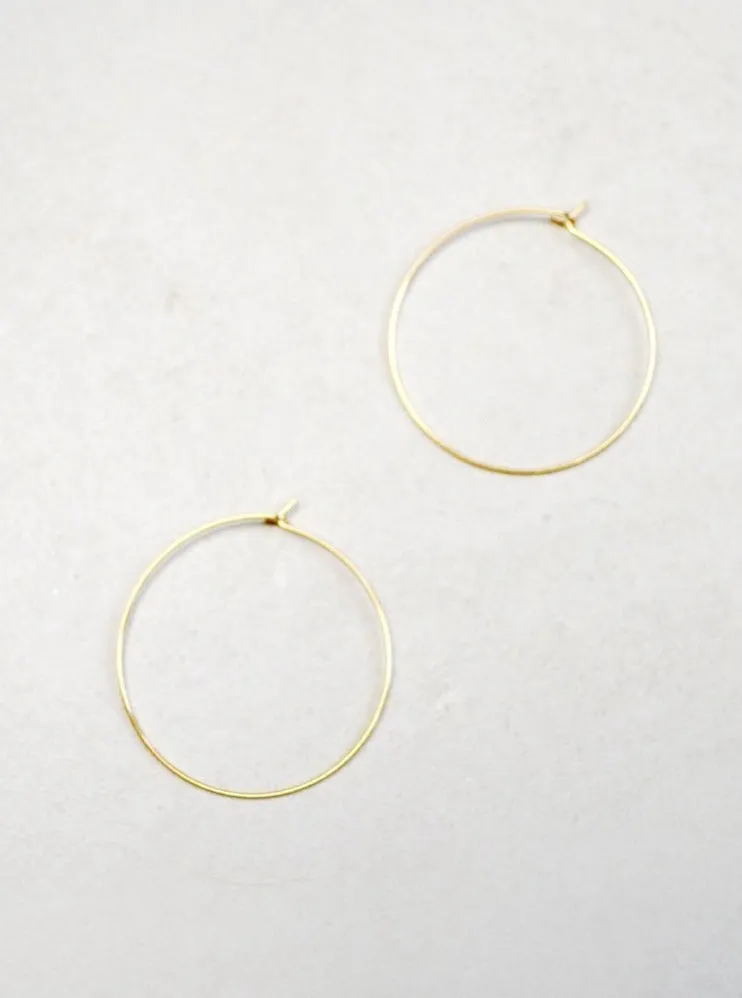 Jaclyn Hoop Earrings (14K Gold)