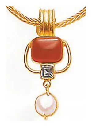 Kew Gardens Carnelian, Blue Topaz and Pearl Necklace