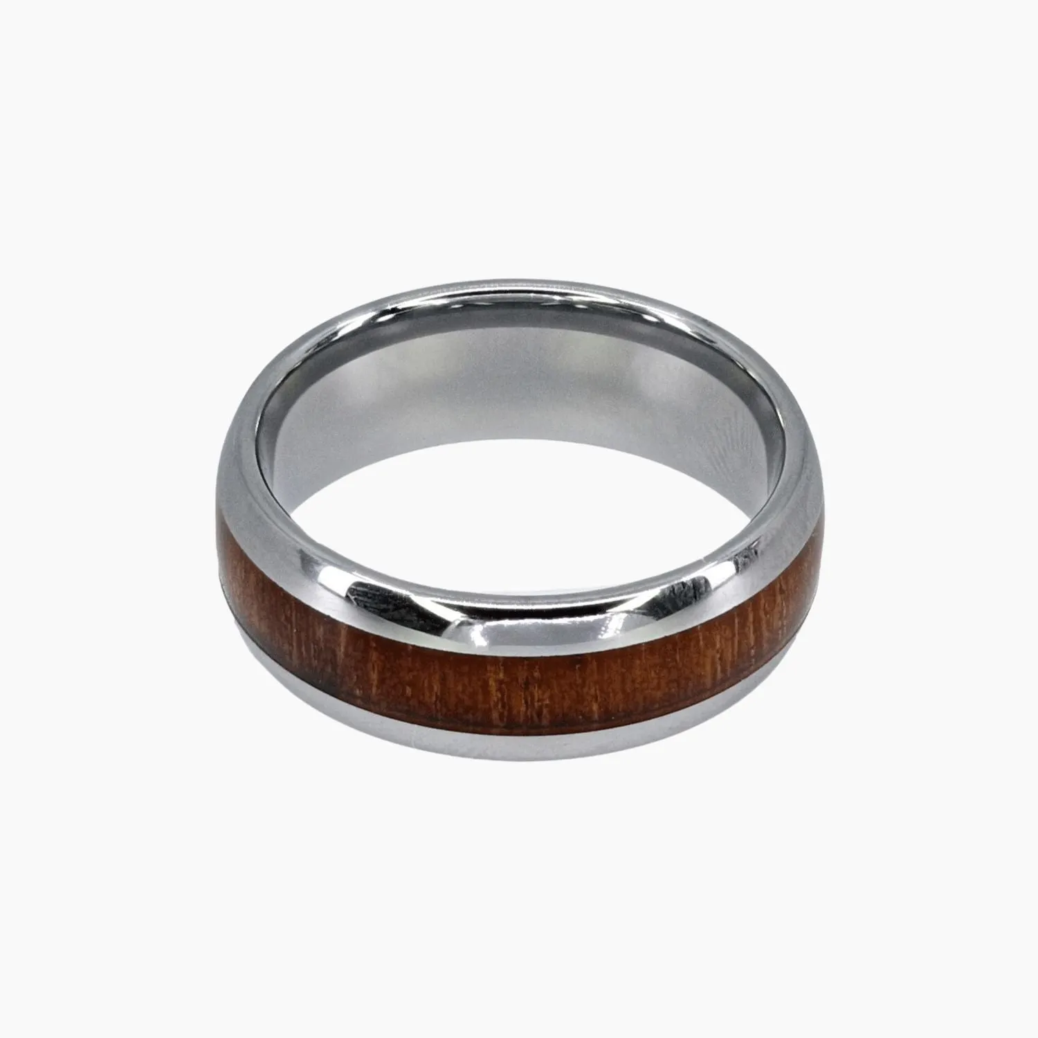 Koa Wood Tungsten Ring