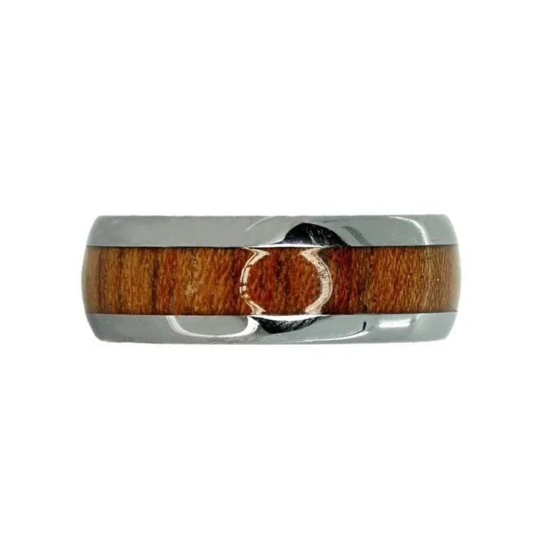 Koa Wood Tungsten Ring