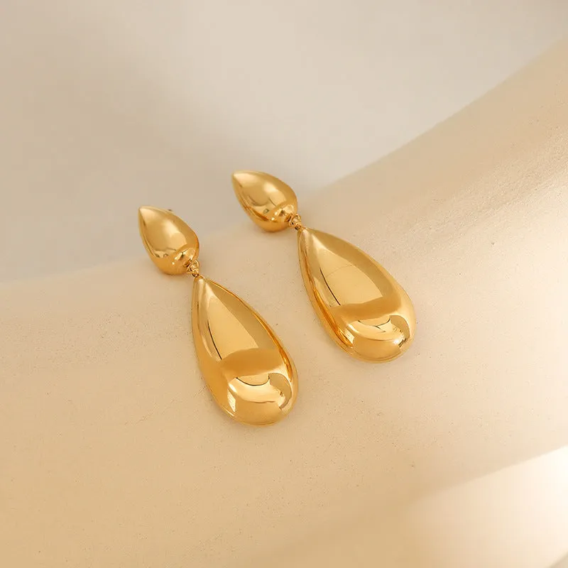 Korean Style Droplet Pendant Earrings with Elegant Charm