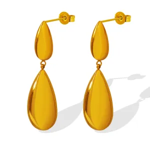 Korean Style Droplet Pendant Earrings with Elegant Charm