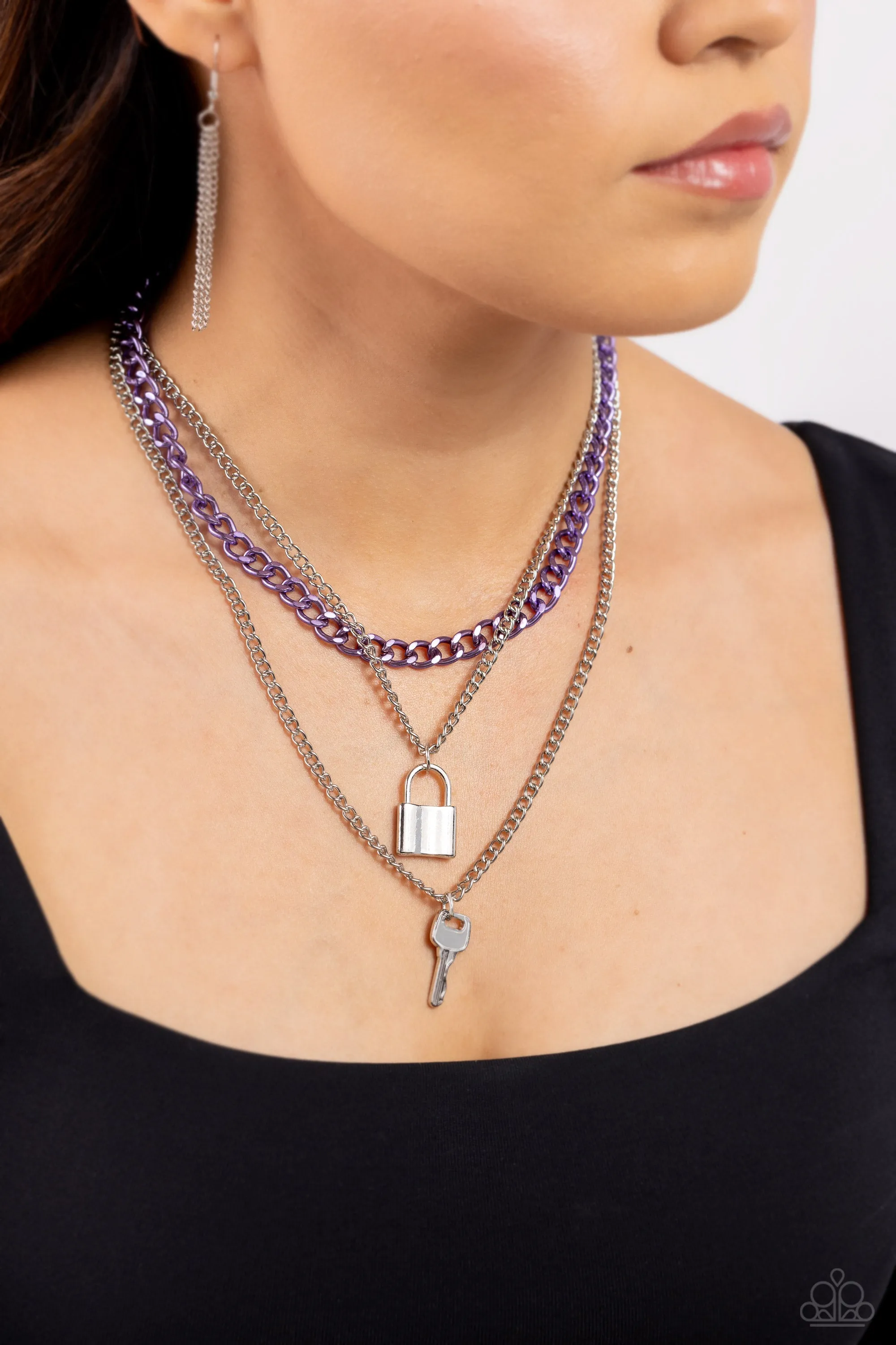 Locked Labor Purple - Necklace