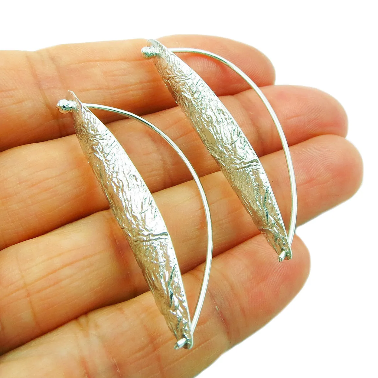 Long Sterling Silver Threader Drop Earrings