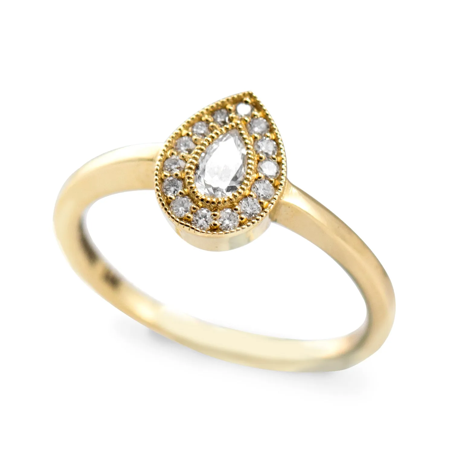 Luna Gold Ring White Diamond