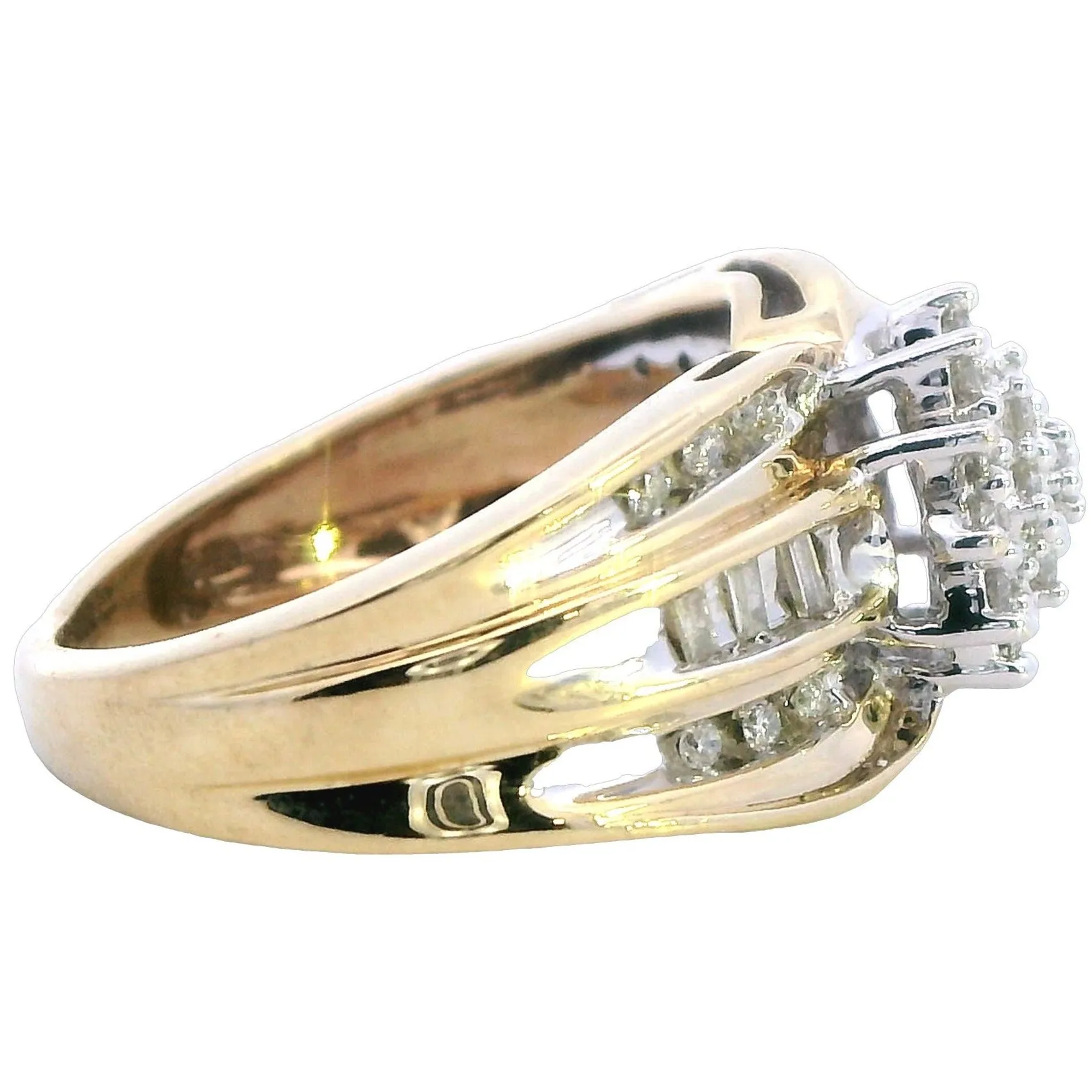 Luxurious 9ct Yellow Gold & Diamond Cluster Ring - Heartfelt Gift for Valentines