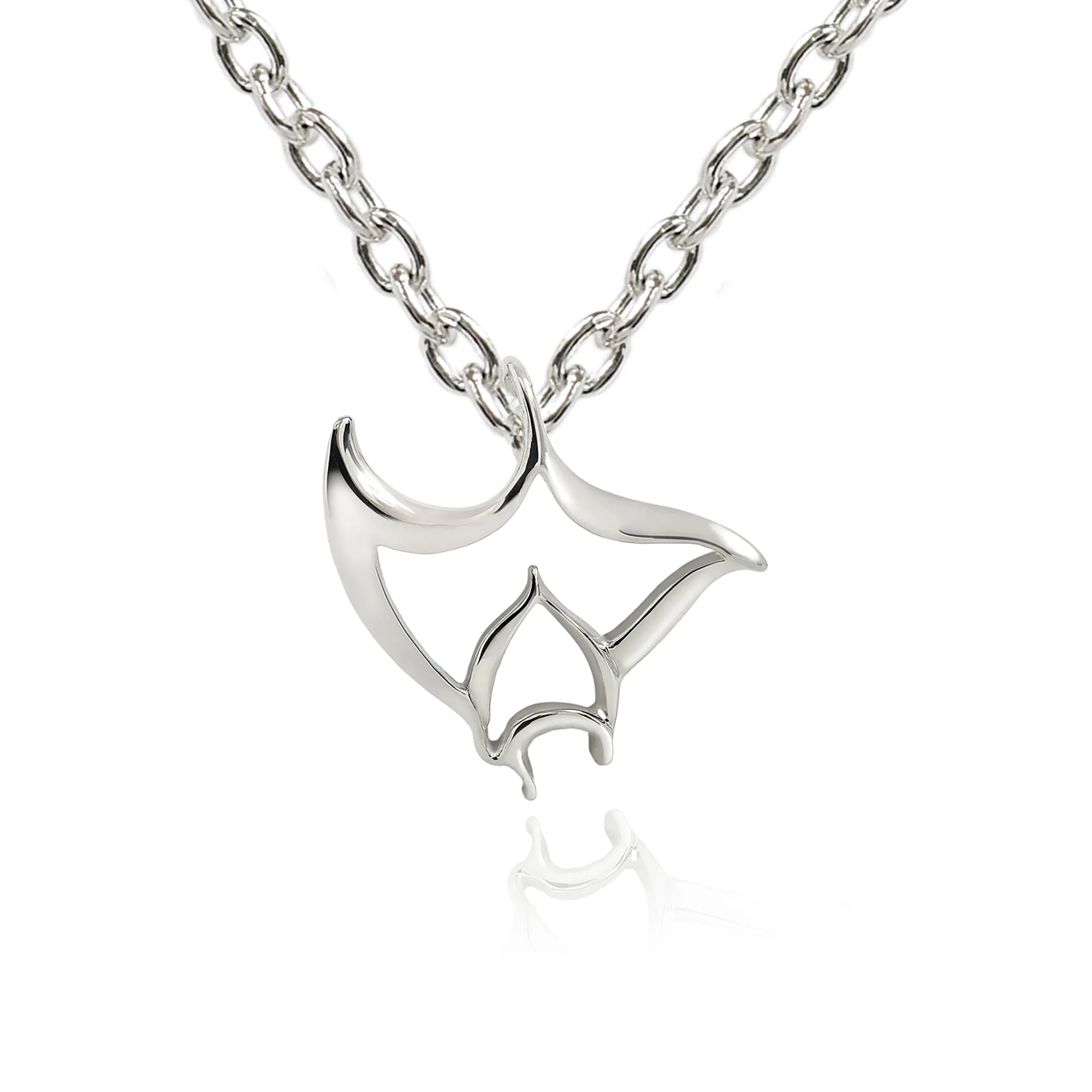 Manta Ray Necklaces for Women Sterling Silver- Stingray Necklaces for Girls, Sterling Silver Stingray Necklace, Manta Ray Charms