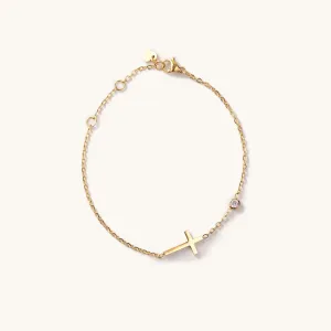 Martha Golden Cross Bracelet