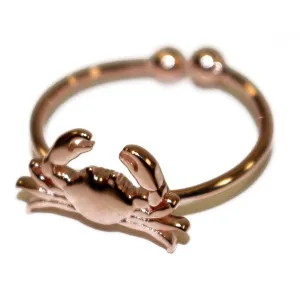 Maryland Blue Crab (Sterling Silver w/ 14K Rose Gold Vermeil) / Ring