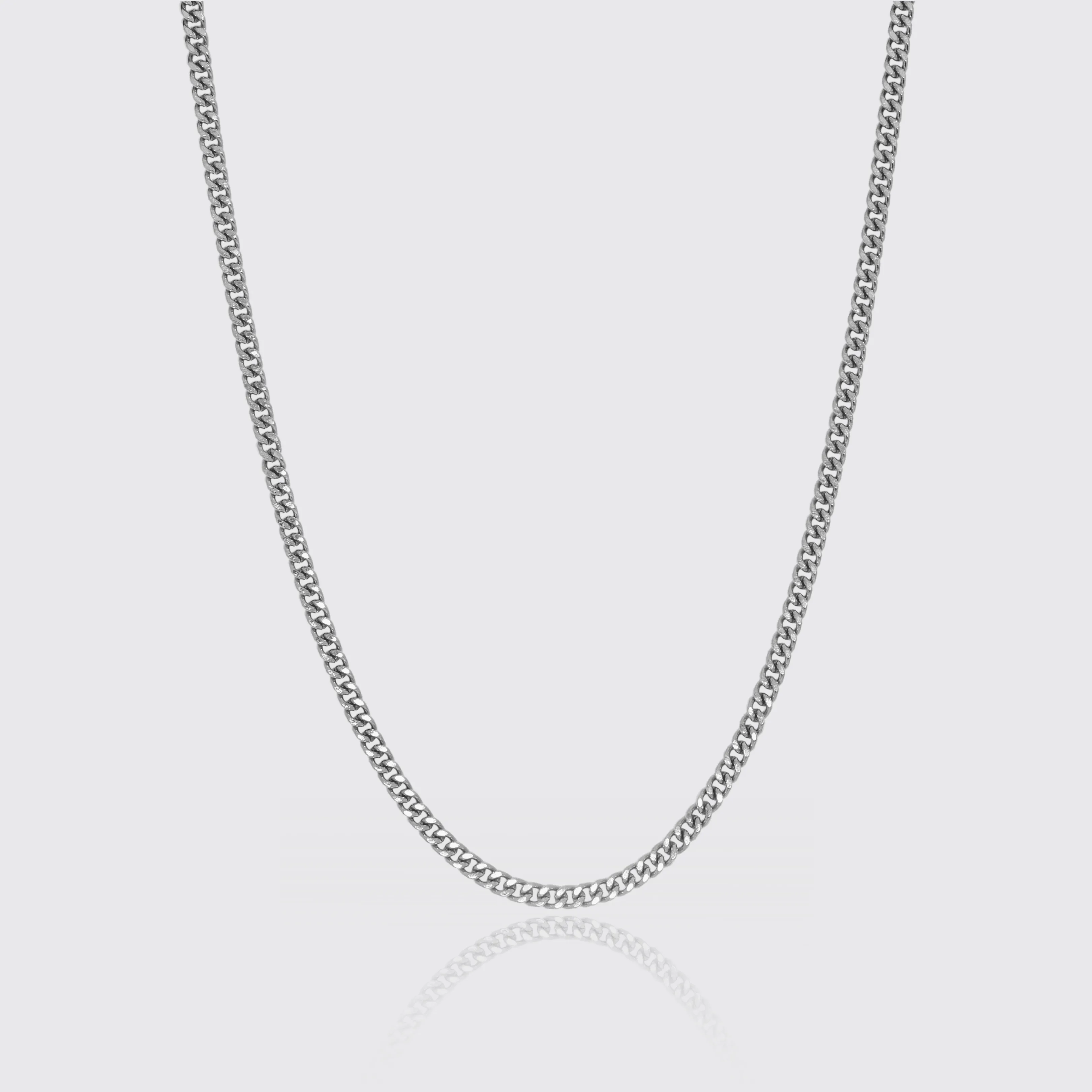 Micro Cuban Chain - White Gold