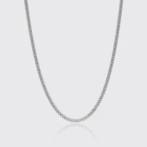 Micro Cuban Chain - White Gold