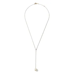 Mizuki Sea of Beauty Collection 12mm Pearl and Diamond "Y" Necklace