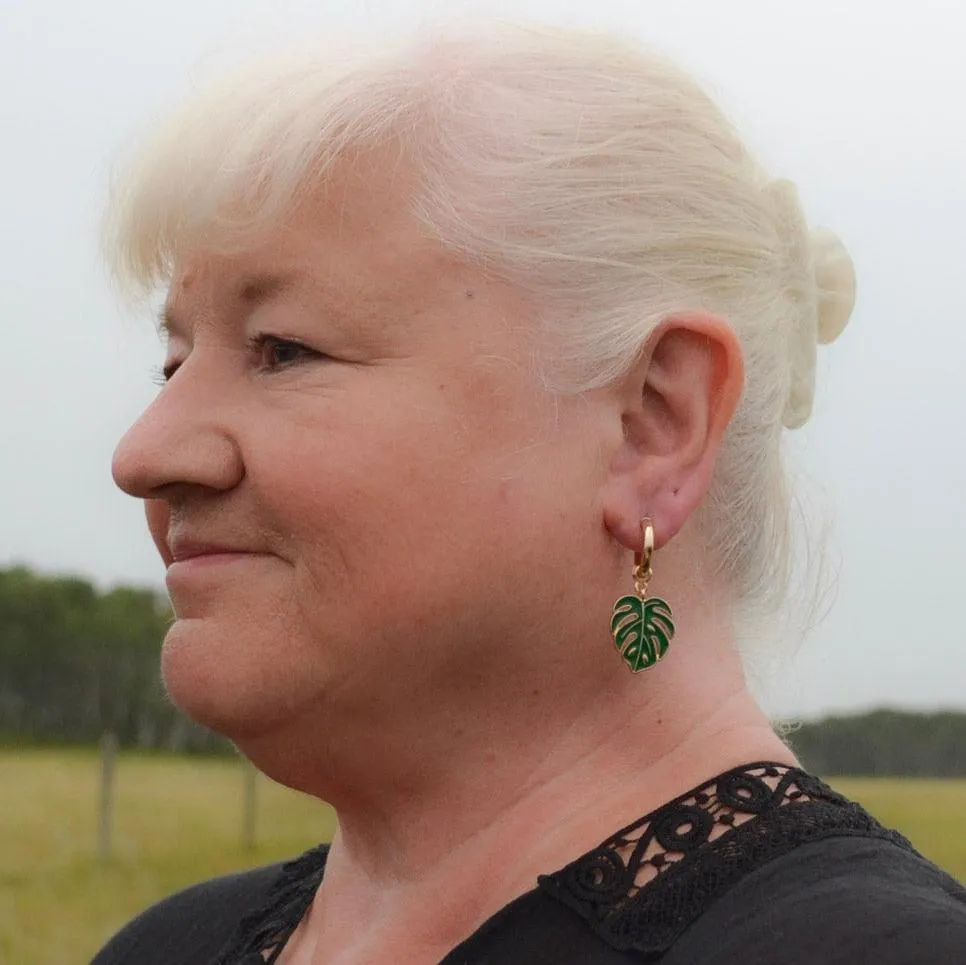 Monstera Earrings