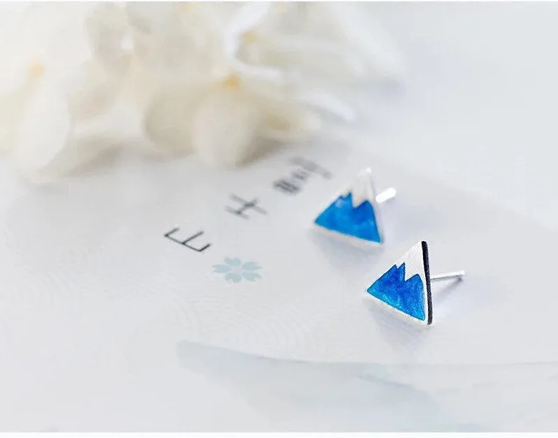 Mount Fuji Studs 925 Silver