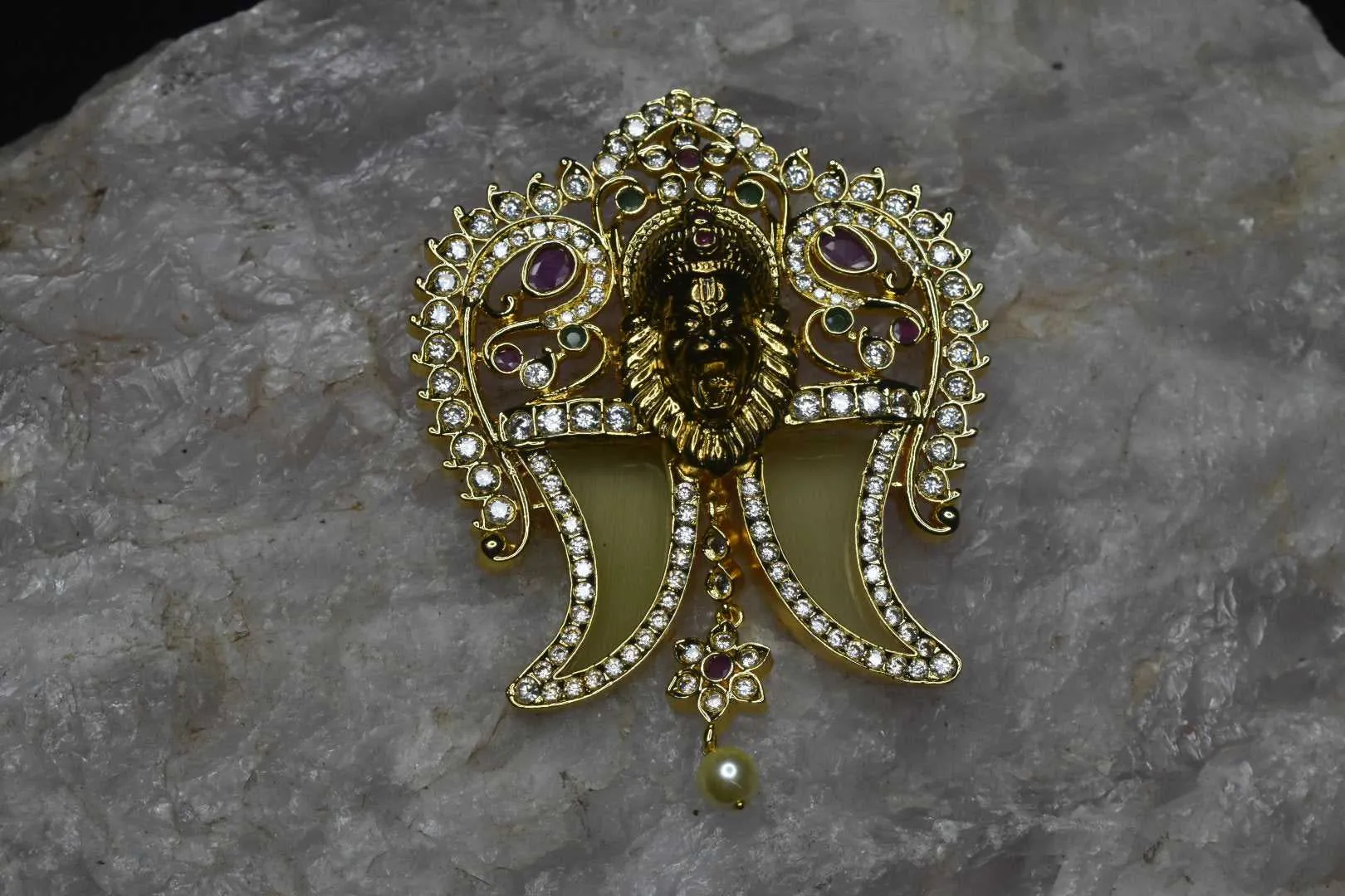 One Gram Gold Narasimha Swamy Puligoru pendant