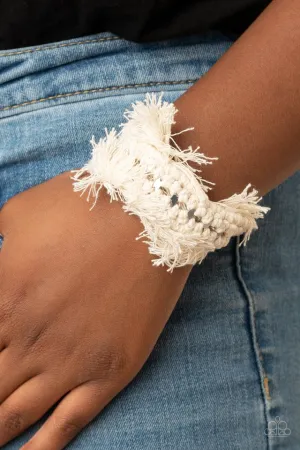 Paparazzi Bracelet ~ Homespun Hardware - White