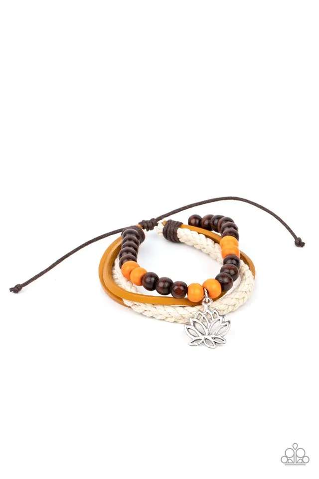 Paparazzi Bracelet ~ Lotus Beach - Orange