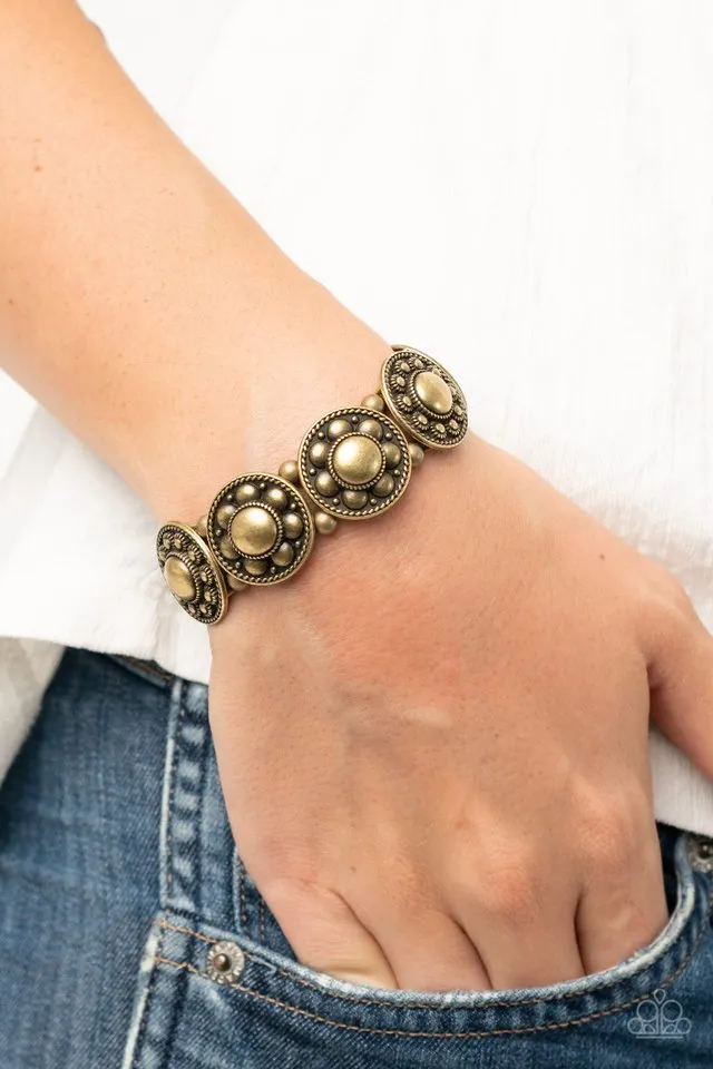 Paparazzi Bracelet ~ Rural Fields - Brass