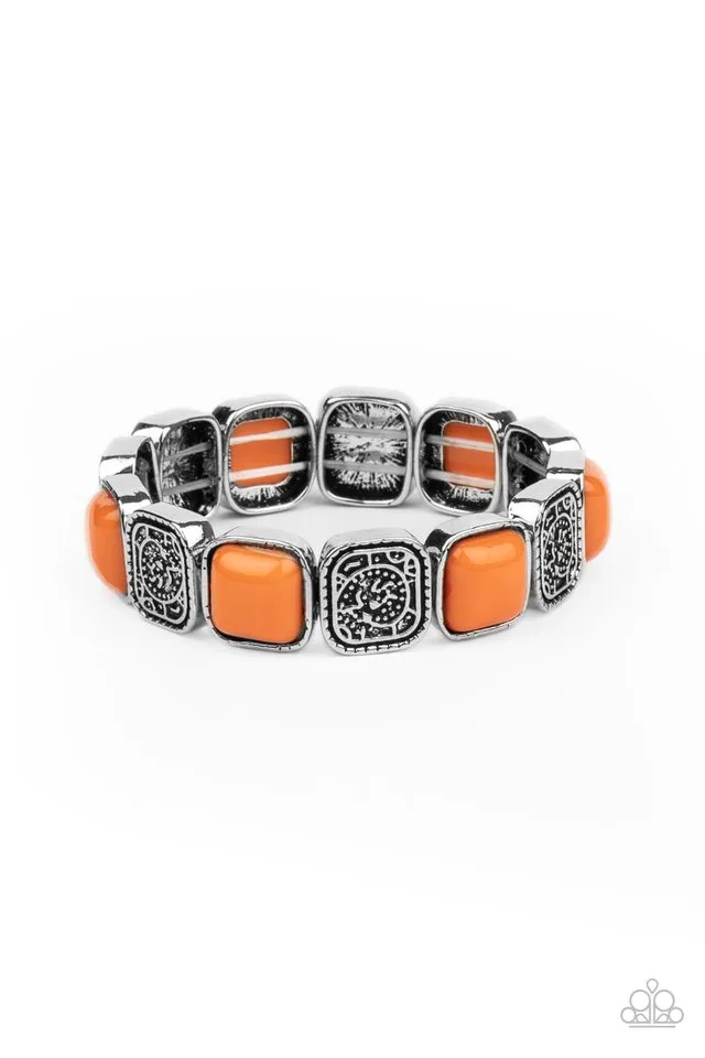 Paparazzi Bracelet ~ Trendy Tease - Orange