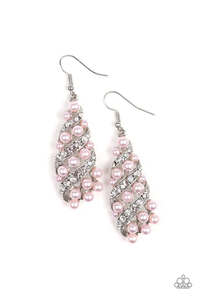 Paparazzi Earring ~ Ballroom Waltz - Pink