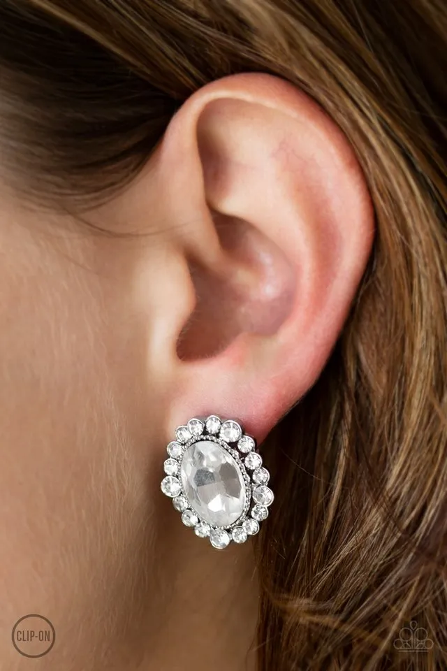 Paparazzi Earring ~ Hold Court - White