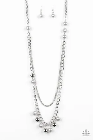 Paparazzi Necklace ~ Modern Musical - Silver