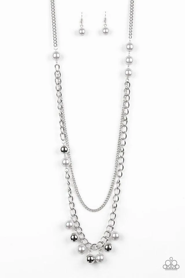 Paparazzi Necklace ~ Modern Musical - Silver