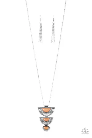 Paparazzi Necklace ~ Serene Sheen - Orange