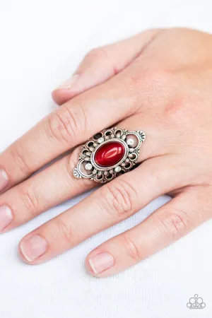 Paparazzi Ring ~ Elegantly Enchanted - Red