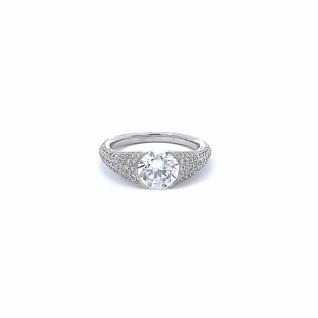 Pavè Diamond Engagement Ring