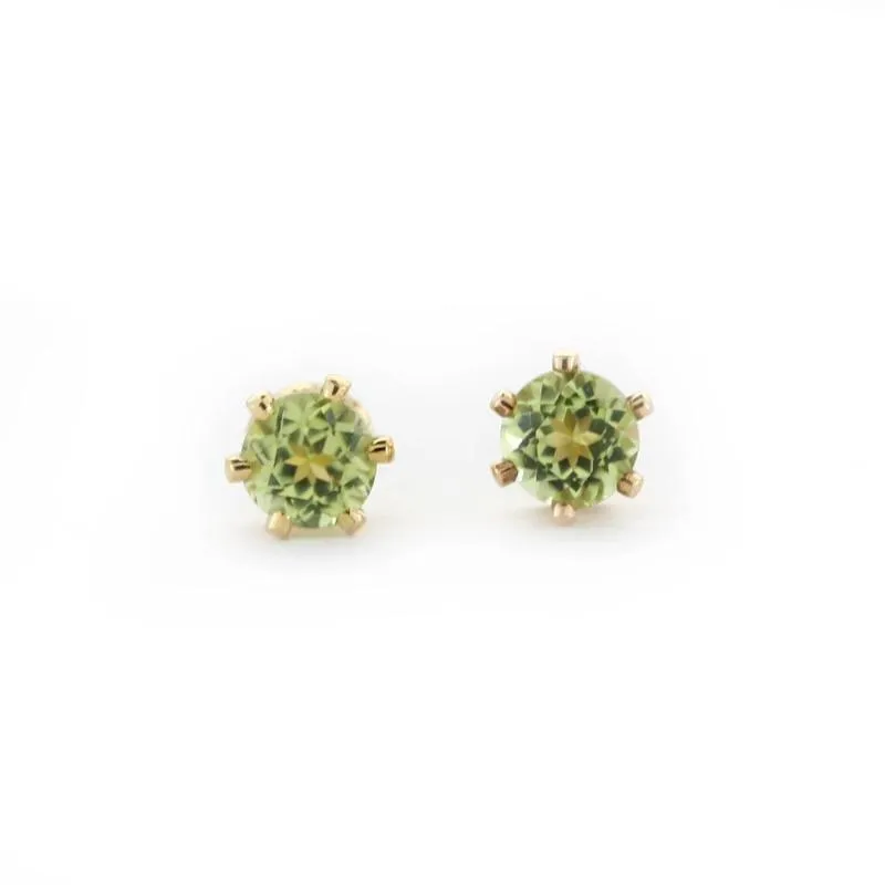 Peridot and 14k Gold Filled Post Earrings