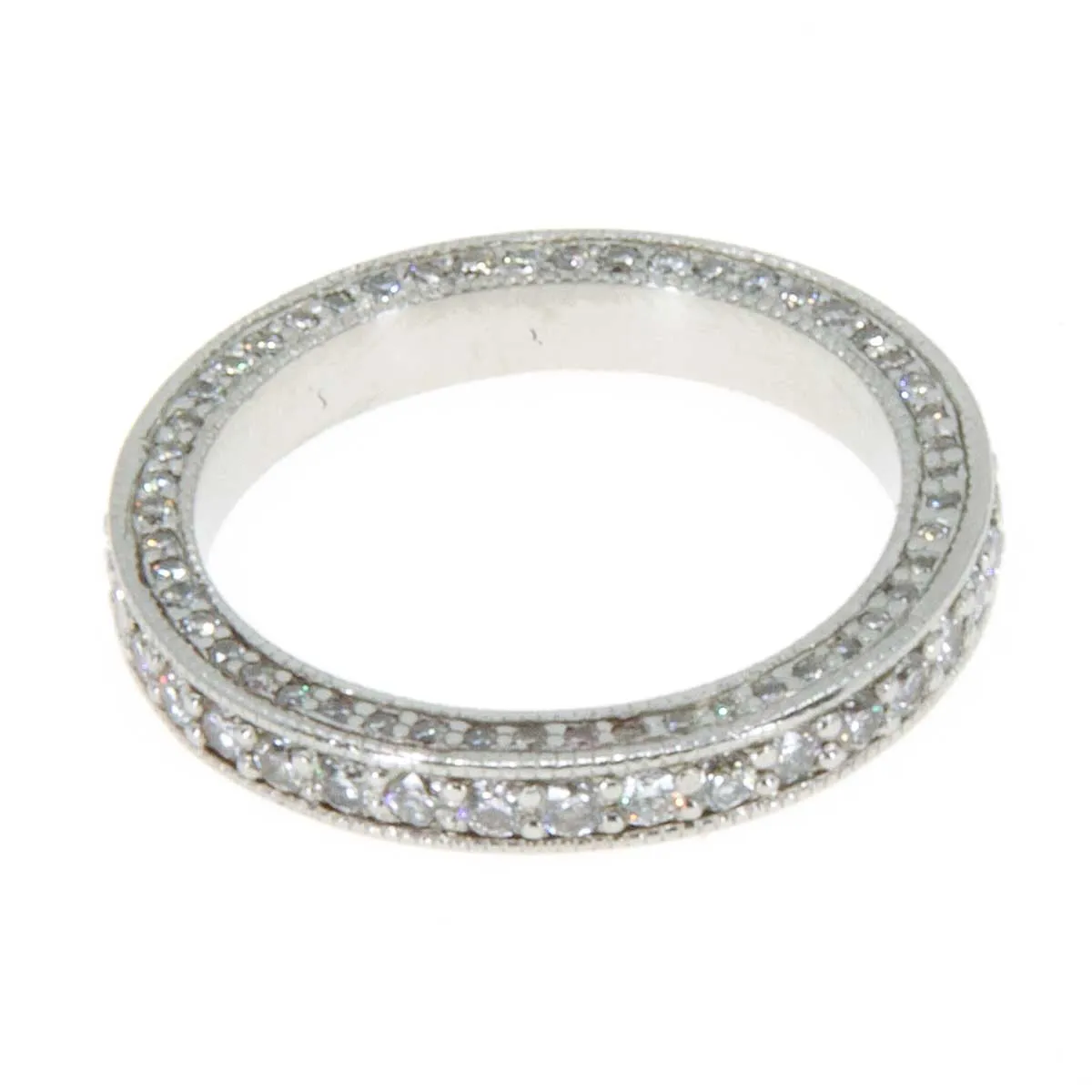 Platinum 3 Sided Diamond Eternity Band