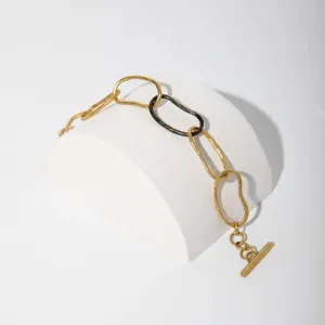 Pool Link Bracelet - Oxidized Brass