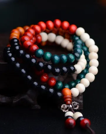 pulseras 108 beads 8mm Natural Sandalwood Buddhist Buddha Wood Prayer Bead Mala Unisex Men bracelets & bangles jewelry bijoux